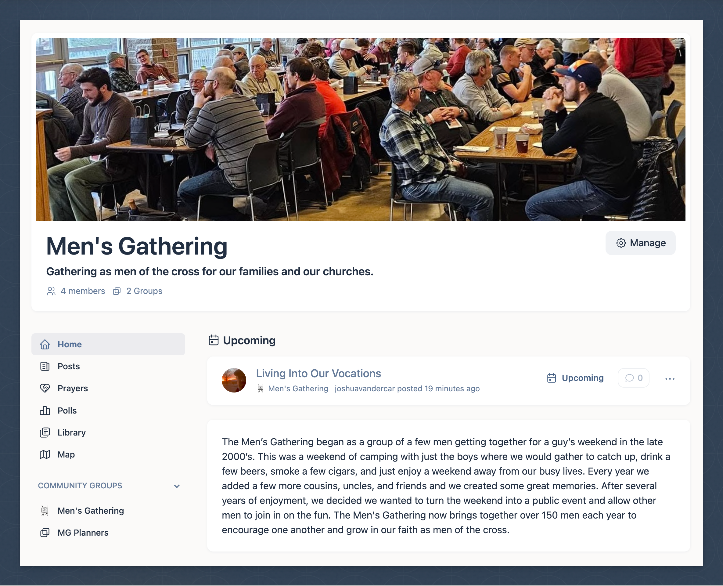 Community Landing Page